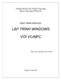 Giáo trình môn học lập trình windows với VC/mfc