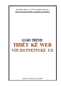 Giáo trình thiết kế web với dotnetnuke 5.x