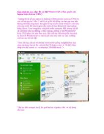 Giáo trình tin học: Tạo đĩa cài đặt Windows XP có bản quyền cho laptop hoặc desktop (OEM)