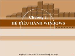 Hệ điều hành - Hệ điều hành windows