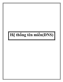 Hệ thống tên miền (DNS)