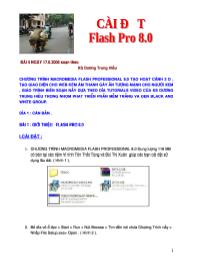 Hướng dẫn Cài đặt flash pro 8.0