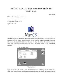 Hướng dẫn cài đặt mac osx trên PC toàn tập