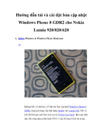 Hướng dẫn tải và cài đặt bản cập nhật Windows Phone 8 GDR2 cho Nokia Lumia 920/820/620