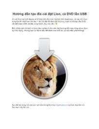 Hướng dẫn tạo đĩa cài đặt Lion, cả DVD lẫn USB
