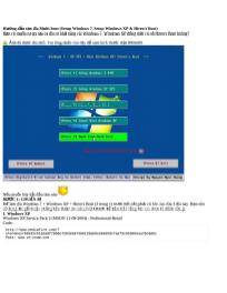 Hướng dẫn tạo đĩa Multi - Boot (Setup Windows 7, Setup Windows XP & Hiren's Boot)