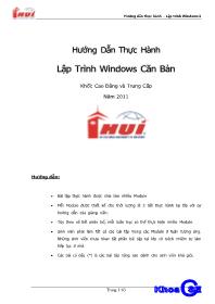 Hướng dẫn thực hành - Lập trình Windows 1