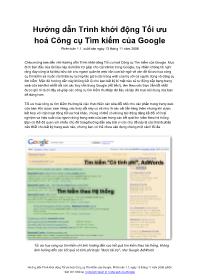 Hướng dẫn trình khởi động tối ưu hoá công cụ tìm kiếm của google