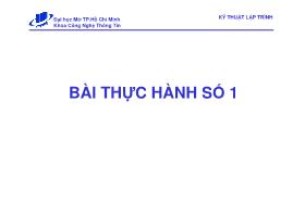 Kĩ thuật lập trình - Bài thực hành số 1