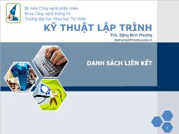 Kĩ thuật lập trình - Danh sách liên kết