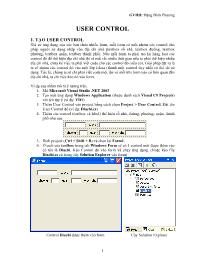 Kĩ thuật lập trình - User control