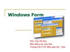 Kĩ thuật lập trình - Windows form