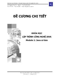 Lập trình công nghệ java