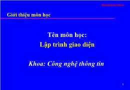 Lập trình giao diện