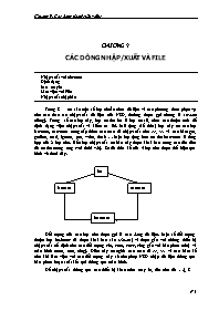 Lập trình hướng đối tượng - Chương 9: Các dòng nhập/xuất và file