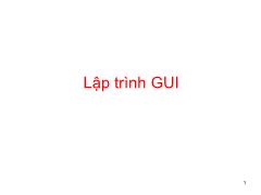 Lập trình hướng đối tượng - Lập trình gui