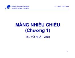 Lập trình hướng đối tượng - Mảng nhiều chiều