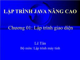 Lập trình java nâng cao - Chương 01: Lập trình giao diện