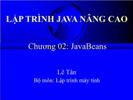 Lập trình java nâng cao - Chương 02: Javabeans