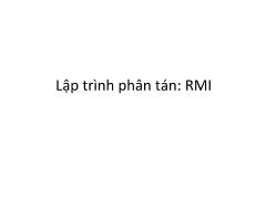 Lập trình phân tán: RMI