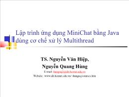 Lập trình ứng dụng minichat bằng java dùng cơ chế xử lý multithread