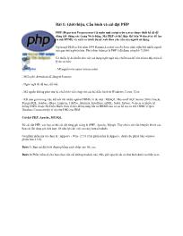 Lập trình web - Bài 1: Giới thiệu, cấu hình và cài đặt php