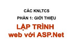 Lập trình web với asp.net