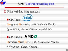 Máy tính - CPU (Central Processing Unit)