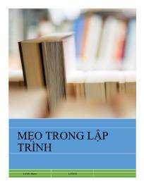 Mẹo trong lập trình