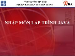 Nhập môn lập trình java