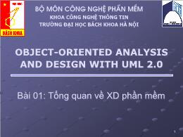 Object - Oriented analysis and design with uml 2.0 - Bài 01: Tổng quan về xây dựng phần mềm
