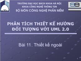 Object - Oriented analysis and design with uml 2.0 - Bài 11: Thiết kế ngoài