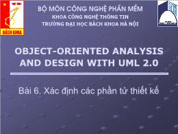 Object - Oriented analysis and design with uml 2.0 - Bài 6: Xác định các phần tử thiết kế