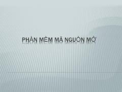 Phần mềm mã nguồn mở