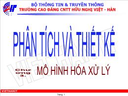 Phân tích và thiết kế hệ thống thông tin - Chương 3: Mô hình hóa xử lý