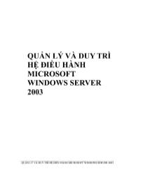 Quản lý và duy trì hệ điều hành microsoft windows server 2003