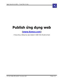 Tài liệu hướng dẫn publish ứng dụng web