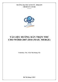 Tài liệu hướng dẫn trộn thư cho word 2007 - 2010 (mail merge)