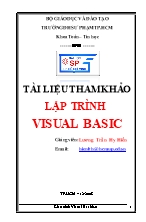 Tài liệu tham khảo lập trình visual basic