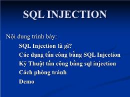 Tìm hiểu Sql injection