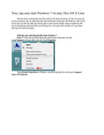 Truy cập máy tính Windows 7 từ máy Mac OS X Lion