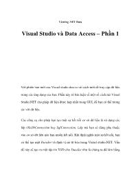 Visual Studio và Data Access – Phần 1