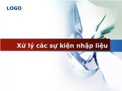 Xử lý các sự kiện nhập liệu