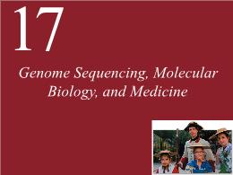 17. Genome Sequencing, Molecular Biology, and Medicine