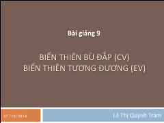 Bài giảng 9. Biến thiên bù đắp (CV) biến thiên tương đương (EV)