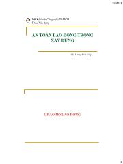 Bài giảng An toàn lao động trong xây dựng