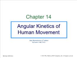 Bài giảng Basic Biomechanics - Chapter 14 Angular Kinetics of Human Movement