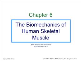 Bài giảng Basic Biomechanics - Chapter 6 The Biomechanics of Human Skeletal Muscle