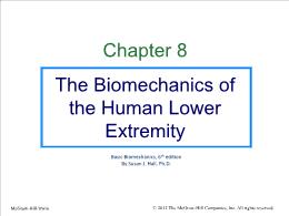 Bài giảng Basic Biomechanics - Chapter 8 The Biomechanics of the Human Lower Extremity