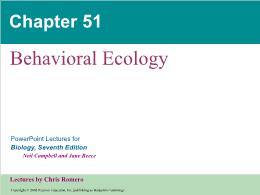 Bài giảng Biology - Chapter 51: Behavioral Ecology